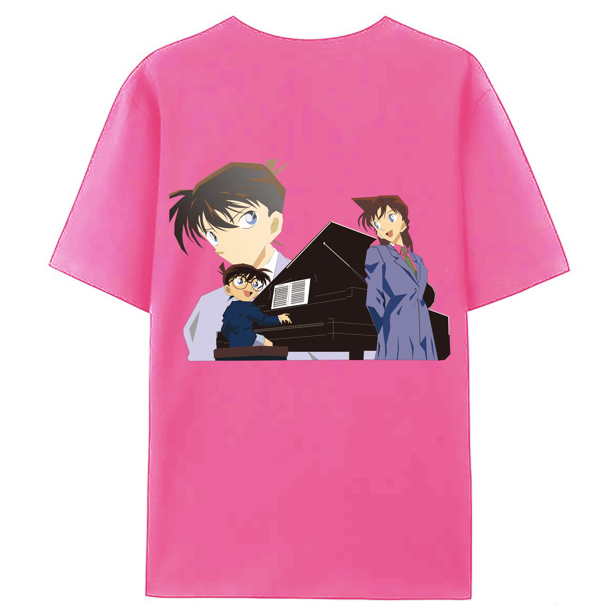 （画像用） 名探偵コナン 毛利 蘭 もうり らん、モーリ ラン Detective Conan Rachel Moore レディース半袖Tシャツ(バックプリント)